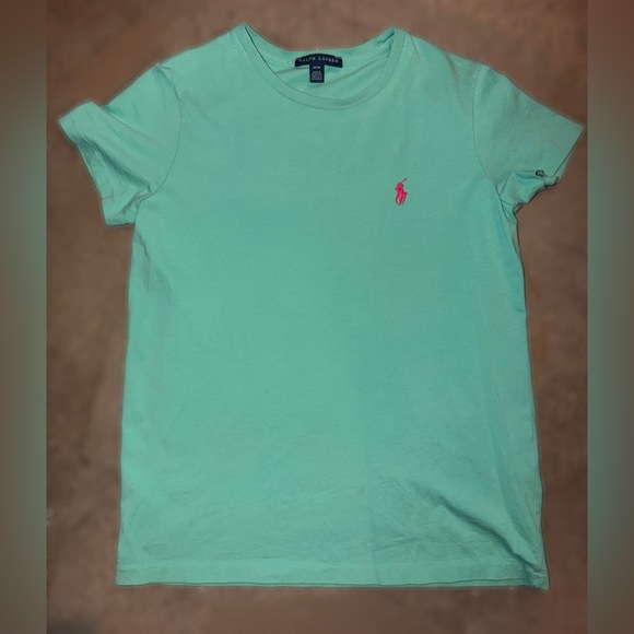 Polo by Ralph Lauren Women's Mint Green Tee - Picture 2 of 2